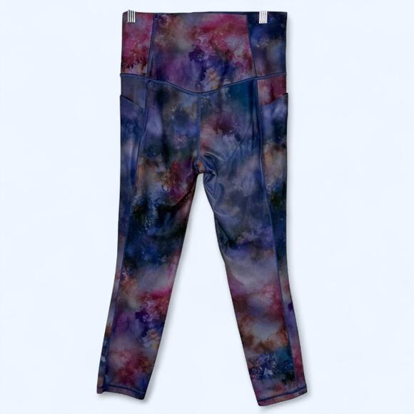 Athleta Salutation Stash Pocket II Capri leggings - Size S / ST - Cosmic Tie Dye - Picture 4 of 8